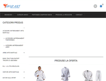 Tablet Screenshot of echipamente-arte-martiale.ro